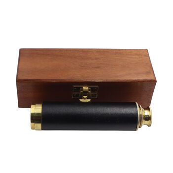 12 Inch Brass Telescope With Wooden Box, 2 of 5