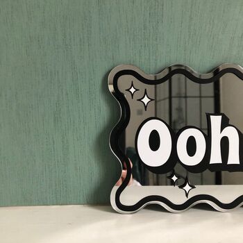 Wavy Edge Nice Bum Mirror Sign, 4 of 11