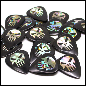 Punisher Ebony Guitar Pick In A Gift Box, 5 of 10