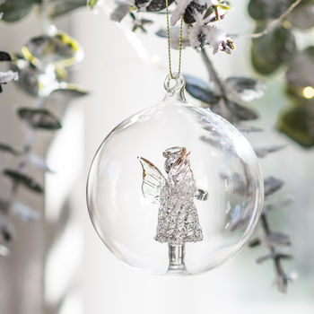 Personalised Angel Glass Bauble, 2 of 6