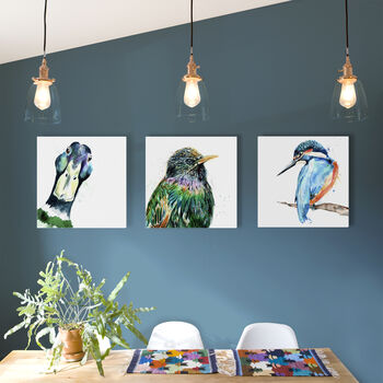Inky Starling Canvas Gallery Print, 7 of 10