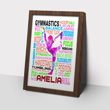 Gymnastic Personalised Gift Print, 2 of 4