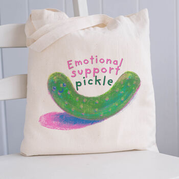 Emotional Support Pickle Tote Bag, 2 of 3