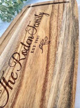 Personalised Engraved Family Name Board Wild Herb, 2 of 6
