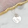 Mother And Child Silver Engraved Double Heart Necklace, thumbnail 1 of 3
