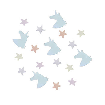 Iridescent Unicorn Pastel Star Party Table Confetti, 2 of 3