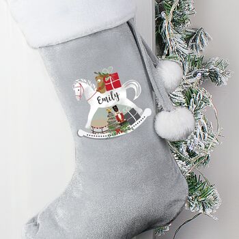 Personalised Silver Christmas Stockings Or Sacks, 2 of 3