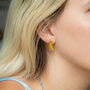 Gold Plated Mussel Shell Earrings, thumbnail 2 of 3