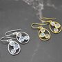 Rainbow Moonstone Earrings: Gold Or Silver Drop, thumbnail 10 of 12