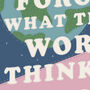 'Forget The World' Empowering Pennant Print, thumbnail 2 of 4