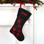 Personalised Christmas Red Snowflakes Stocking, thumbnail 1 of 3