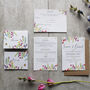 Wildflower Colourful Wedding Invitations, thumbnail 10 of 12