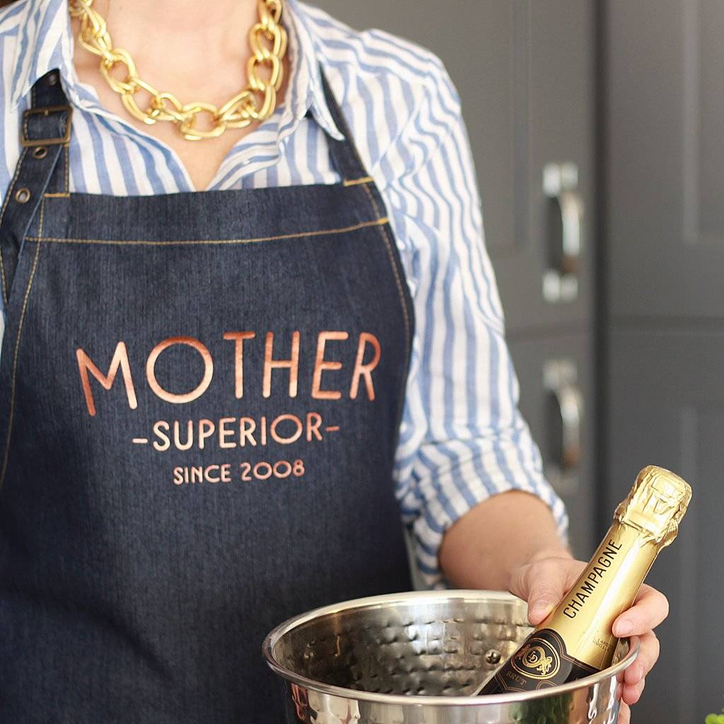 Mother Superior Denim Apron By Jack Spratt Notonthehighstreet