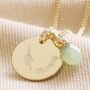 Personalised Birth Flower And Birthstone Charm Necklace, thumbnail 3 of 8