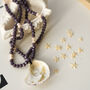Purple Beaded Necklace With Natural Shell Pendant, thumbnail 4 of 5