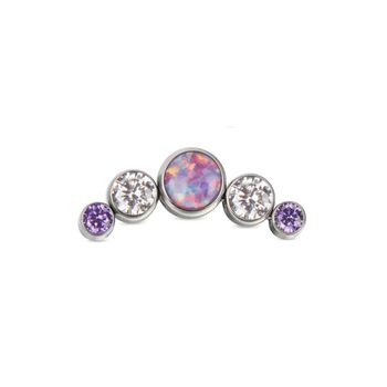 Opal Curved Helix Cartilage Earring, 3 of 6