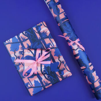 Rainforest Leopard And Sloth Gift Wrap, 2 of 3