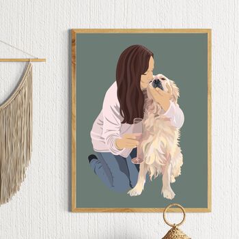 Custom Peek A Boo Pet Portrait For Dog And Cat Gift, 5 of 11