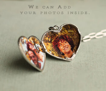 Chunky Silver Heart Locket Necklace, 3 of 8
