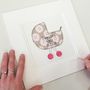 Personalised Embroidered New Baby Framed Artwork, thumbnail 6 of 9