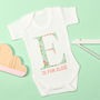 Personalised Floral Intial Babygrow Baby Gift, thumbnail 5 of 9