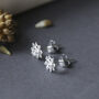 Sterling Silver Enlightened Lotus Studs, thumbnail 3 of 6