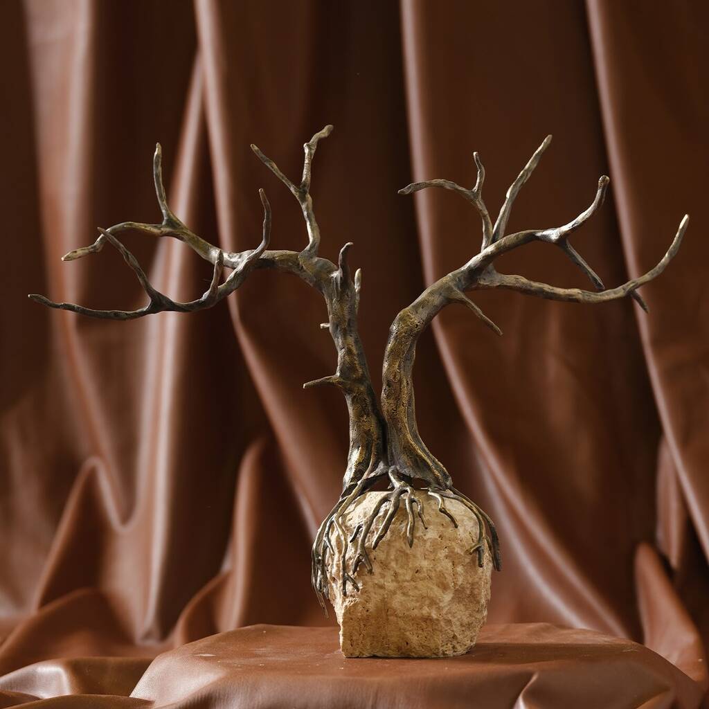 Handmade Brass Wind Woman Sculpture, 1 of 2