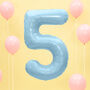 Blue Any Age Foil Number Birthday Balloon, thumbnail 8 of 10