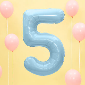 Blue Any Age Foil Number Birthday Balloon, 8 of 10