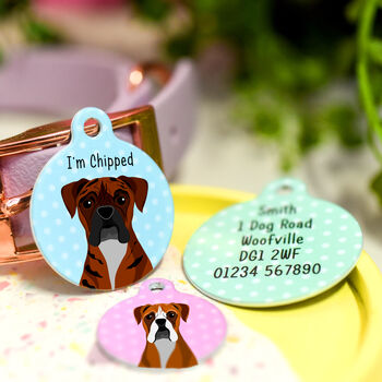 Boxer Personalised Dog Name ID Tag, 7 of 11
