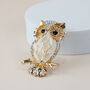 Owl Gemstone Brooch, thumbnail 2 of 3