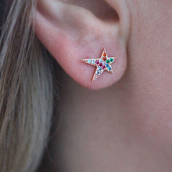 Rainbow Star Earrings, 3 of 8