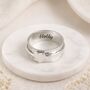 Personalised Sterling Silver Dainty Heart Spinner Ring – 8mm, thumbnail 1 of 7