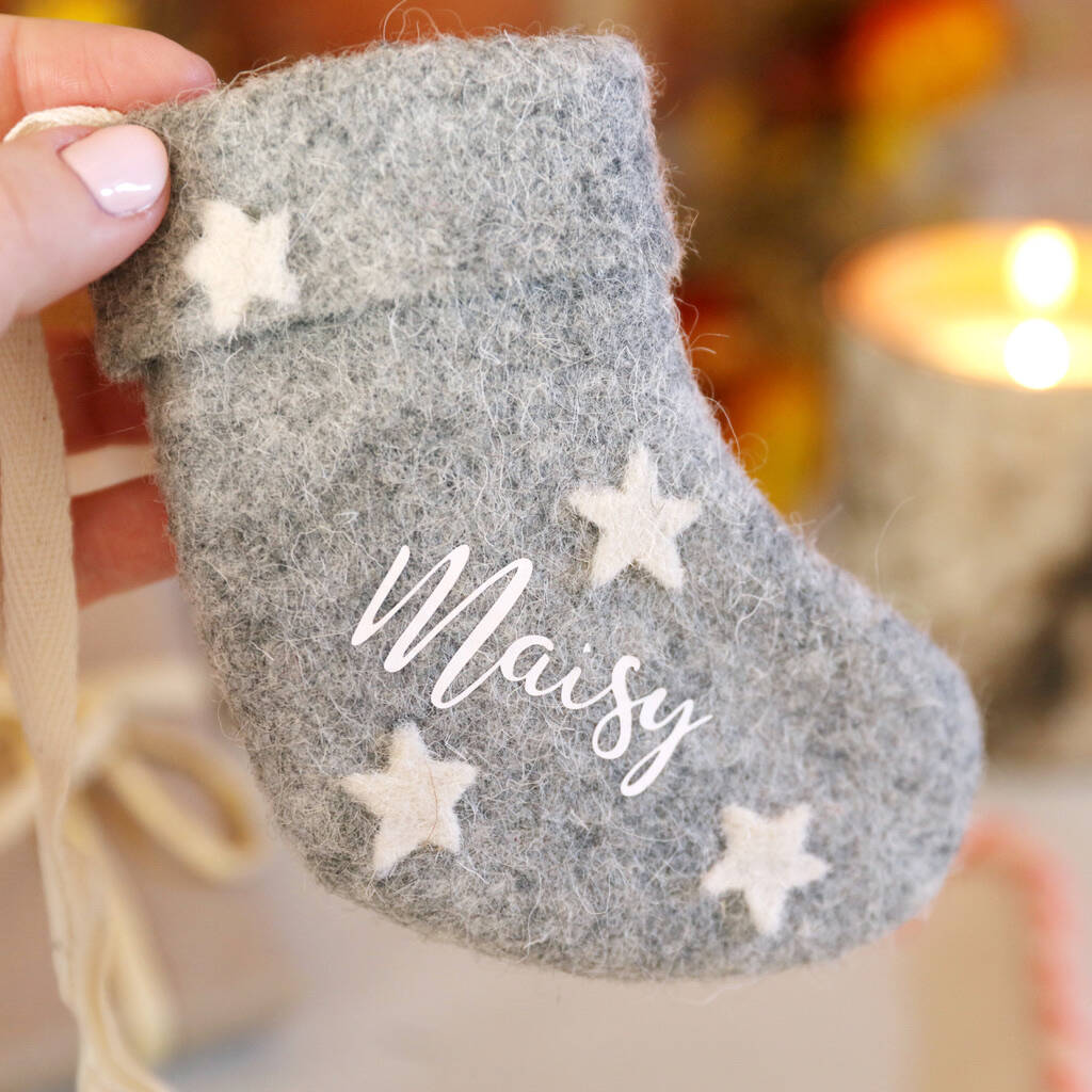 Personalised Felt Family Stockings Wall Hanging, 1 of 3