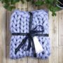 Bailey Organic Cotton Knitted Baby Blanket, thumbnail 2 of 3