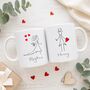 Couples Wedding Pencil Mr And Mrs Mug Set, thumbnail 2 of 6