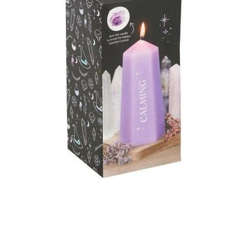 Calming Crystal Candle With Rough Amethyst, 3 of 3