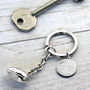 Sterling Silver Rugby Ball Keyring, thumbnail 1 of 6