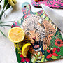 Double Sided Wild Cat Mini Leopard Chopping Board, thumbnail 10 of 10