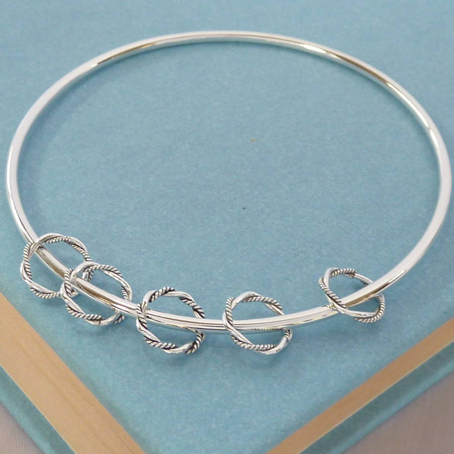 50th birthday handmade silver rings bangle by handmade by helle ...