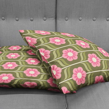 Floral Retro Rectangle Soft Cushion Cover, 9 of 12
