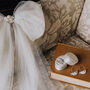 Ivory Long Oversized Bow Tulle Wedding Veil, thumbnail 5 of 6