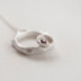 Large Garnet And Recycled Silver Eternity Necklace, thumbnail 5 of 9