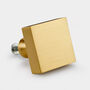 Solid Brass Square Cupboard Door Knobs, thumbnail 2 of 6