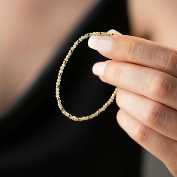 Natural Peridot Gemstone Bracelet, 3 of 6