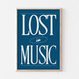 Colourful Bold Lost In Music Wall Art Print, thumbnail 9 of 9