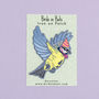 Blue Tit In A Party Hat Iron On Embroidered Patch, thumbnail 3 of 5