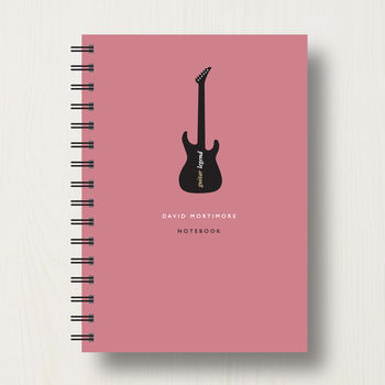 Personalised Guitar Music Lover's Journal Or Notebook, 6 of 10