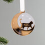 Cat And Moon Layered Acrylic Hanging Decoration, thumbnail 2 of 2