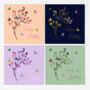 Four Butterfly Birthday Cards On Different Backgrounds, thumbnail 1 of 12